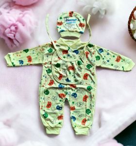 baju kodok bayi set topi+celemek