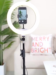 BẢO HÀNH 12TH] Đèn LED Livestream chuyên nghiệp với khung kẹp điện thoại di động - Phụ kiện Selfie Phụ Kiện Selfie chân  quay