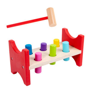 Montessori-style early learning percussion table for toddlers hammer toy educational musical instrument and whack-a-mole game