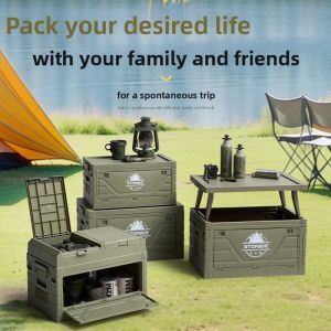 Folding Camping Storage Box Portable Table