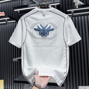 FGD | Luxury Mens Embroidered Lace Stitched Short Sleeve T-Shirt