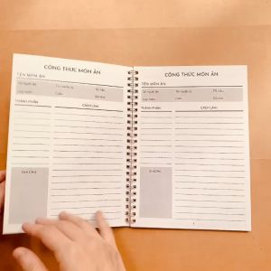 Sổ tay kế hoạch bữa ăn hàng tuần + Ghi chép công thức nấu ăn ngon - Tạp hoá Leng Keng