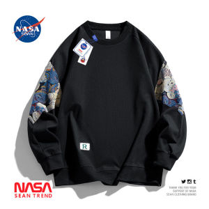 Wassup Panda Trendy Brand Patchwork round Neck Sweatshirt Mens Spring Autumn New Long Sleeve T-shirt Casual Top