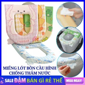 Tấm Lót Bệ Bồn Cầu Giữ Ấm Chống Vi Khuẩn Chống Thấm Nước In Hình - Miếng Đệm Lót Bồn Cầu Mềm Mại / Miếng Dán Lót Nắp Bồn Cầu Mềm Dày Dặn