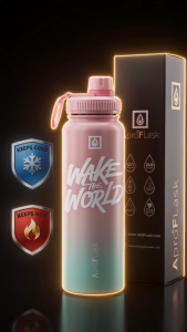Meewoo Falsk 32oz Pattern Tumbler Hot And Cold Stainless Steel Vacuum Insulated Colorwave Sports Water Bottles