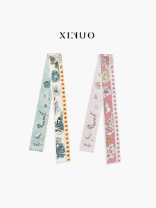 Romantic Small Town Long Silk Scarf Real Silk Mulberry Silk Tie Bag Bow New French Style Xinuosichou for Couples And Students