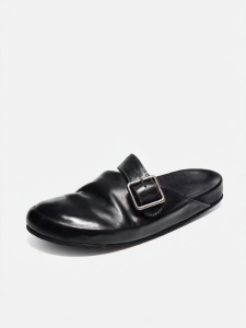 dreambox | Breathable Soft Sole Washed Horse Leather Loafer Sandals