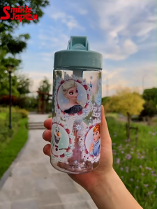 SKATER ขวดนมพลาสติกแบบมีหลอดสำหรับเด็ก 500 มล. Hello Kitty/ Kuromi/ Cinnamoroll/ Pokémon/ Dinosaur