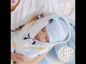 ผ้าห่อตัวเด็ก 80x80 ซม. ผ้าคอตตอน เนื้อสัมผัสนุ่ม ผ้าห่อตัวทารก ผ้าห่อเด็กอ่อน ผ้าห่อตัว ผ้าห่มเด็กอ่อน SM107