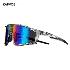 KAPVOE เทคโนโลยีใหม่เลนส์นาโนขี่จักรยานแว่นตากีฬากลางแจ้งแว่นกันแดดจักรยานแว่นตาผู้ชายผู้หญิง MTB จักรยาน UV400 ป้องกัน