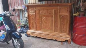 Tủ thờ tam đa loại lớnTủ thờ gỗ tràm nõi hàng dày loại 1
