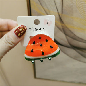 ผลไม้อะคริลิคเกาหลีออกแบบกิ๊บติดผมและปิ่นปักผมสําหรับผู้หญิงอินเทรนด์เครื่องประดับผมสไตล์ญี่ปุ่น