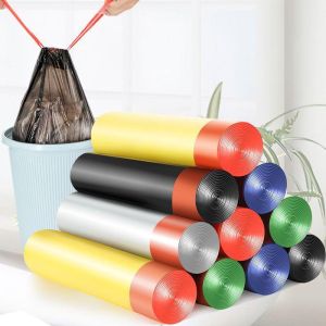 50/75PCS Disposable Garbage Bag Vest-style/Drawstring Style Portable Hanging Type Thickened Trash Bag Household Supplies
