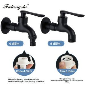 Đồng Đen Bibcock Vòi Cho Sân Vườn Ngoài Trời Treo Tường Đơn Giá Đỡ 1 Lỗ Cho Máy Giặt Giặt Vệ Sinh Nhà Vệ Sinh Cây Lau Nhà WB8511