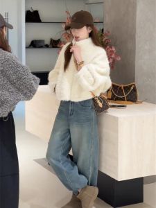 SHIMO | Elegant Loose Warm Small Sized Sheepskin Coat