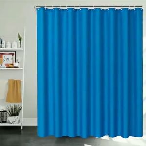 Solid color Polyester Shower Curtain Waterproof Bathroom Curtains Solid Grey Polyester Mildew Curtains Bath Curtain with Hooks