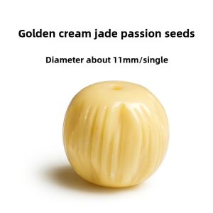 Natural Gold Paste Jade Seed Loose Beads Single Bead 108 Buddha Beads Hand Bracelet Chain Star Moon Padauk DIY Accessories