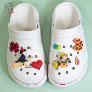 Cute Sanrio Cartoon 3D Doll Crocs Jibbitz Charms Ponyo Winnie Bear Fairy Dream StellaLou Shoe Buckle DIY Hole Shoe Accessories Shoe Flower Clogs Decoration for Crocs