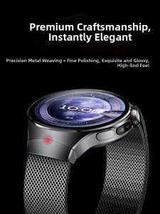 YOURSTAR | Huawei Watch Compatible Milanese Loop Scale Design Arc Seamless Magnetic Stainless Steel and Titanium Alloy Strap 46mm