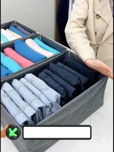 YEALOO Foldable storage organizer box Large cabinet wardrobe Foldable Large Clothes Storage Box Wardrobe Closet Drawer Storage Basket Large Capacity Compartment Storage Box Foldable storage organizer box