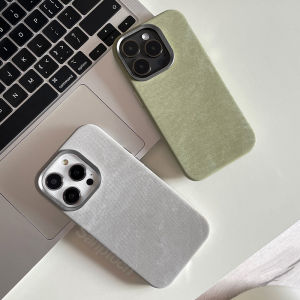 Sanptoch เคสโทรศัพท์กำมะหยี่บางสำหรับ Magsafeสำหรับ iPhone 16 / 15/14/13/12 Pro Max ปลอกกันแดดเส้นใยสำลีสำหรับ iPhone 16 Pro Max เคสกันกระแทกที่เป็นมิตรกับผิว