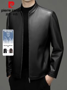 Pierre Cardin | Áo Da Nam Cổ Dạng Chiếu Lông Cừu