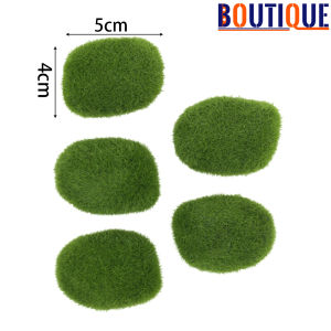 20PCS Artificial Moss Rocks Foam Fake Green Moss Stone Micro Moss Balls for Home Fairy Garden Crafting Bonsai Flower Pot DIY Decoration