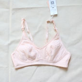 Comfortable Cotton Brassiere No Underwire Sponge Pads Prevent Spillout