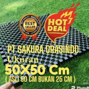 Grosir Resapan / Alas Rumput Sintetis Ukuran 50x50 Cm Tebal 3 Cm Untuk Mencegah Genangan Air