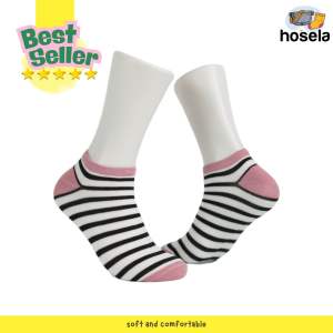 Kaos Kaki Pendek Stripe Garis Pria Wanita - Hosela Project