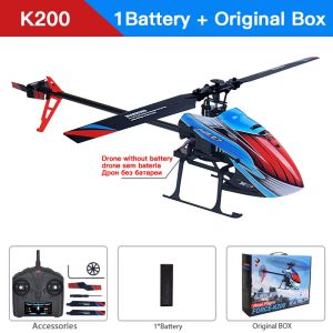 JDD[Fast Delivery][Original Available]WLtoys XK K200 RC Helicopter 2.4G 6-Aixs Gyroscope 4CH Altitude Hold Optical Flow Remote Control Helicopter Toys for Children