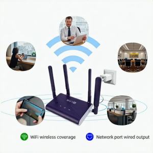 Bộ Định Tuyến Không Dây Tốc Độ Cao WiFi 6 300Mbps 4G 5G CPE LTE Với Khe Cắm SIM 4 Ăng-ten Cho Kết Nối Ổn Định Trên Điện Thoại & Máy Tính Xách Tay