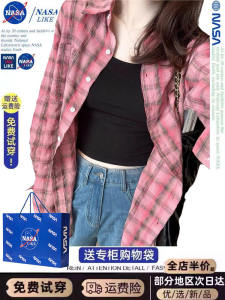 สีชมพู ลายสก็อต เสื้อเชิ้ตแขนยาว เสื้อแจ็คเก็ต ผู้หญิง Early ฤดูใบไม้ร่วง 2024 ใหม่ สไตล์เกาหลี ชิค เสื้อแจ๊กเก็ตความรู้สึกระดับไฮเอนด์สบาย ผ้าฝ้าย โพลีเอสเตอร์ Blend