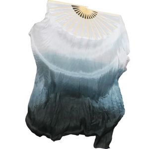 Silk Fan Water-Mark Lan-Ting Dancing Prop Children Classical Dance Left Finger Moon Smooth Silken Long Silk Fan Performance Accessory