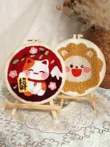 Russian Poke Embroidery Handmade DIY Material Package Beginner Homemade Cute Cartoon Pattern String Art Decorative Painting