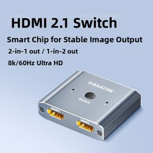 SAMZHE | 2-in-1 HDMI Switch and Splitter 4K Video Audio Multi-Screen Expansion