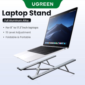 UGREEN Laptop Stand Adjustable Portable Foldable Aluminum Alloy Anti-skid Notebook Table Holder for 13-17.3 Inch Laptop for Macbook M1 Thinkpad with Free Flannel Bag