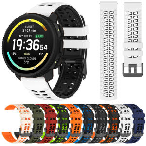 22mm Silicone WatchStrap For SUUNTO VERTICAL 2/9 PEAK PRO/RACE RUN/Race 2/OCEAN Band For Galaxy Watch3 Gear S3 Breathable Correa