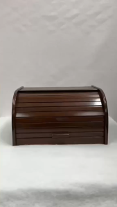 WOODEN BREAD BIN 35CM X 25CM X 20CM