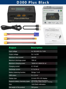 Gens ACE IMARS D300 Plus Smart Charger Dual-Channel LiPo Battery Balance Charger Discharger For RC FPV Car Drone Airplane