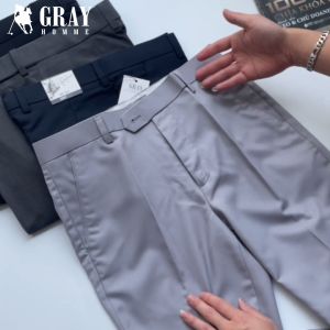 Quần Tây Nam GRAYHOMME Dáng Ôm Co Giãn UV40+ Cao Cấp - Phong Cách Công Sở Việt Nam (BT115)