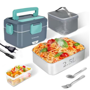 TINSOL 3.5L electric lunch box food heating lunch box that does not require added water 90W quick heating lunch heater.