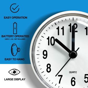 นาฬิกาฝักบัวอาบน้ำขนาดเล็กกันน้ำพร้อมจุกดูดขนาดใหญ่สำหรับห้องครัวห้องน้ำ