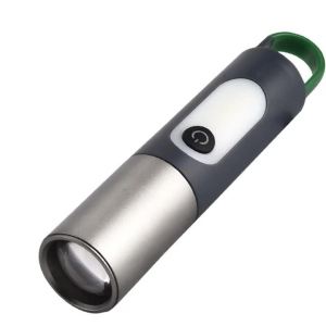 1PC Aluminum Alloy High Power P50 Telescopic Zoom Strong Light Flashlight New USB Charging Outdoor Camping Light