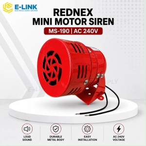 REDNEX MS-190 Mini Motor Siren AC 240V Warning Alarm