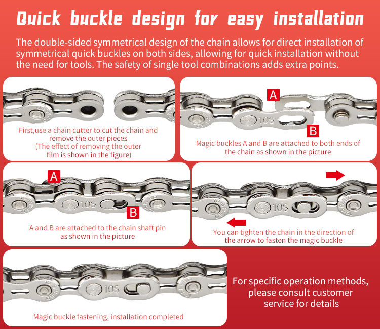 TANKE Bike Chain S8 S9 S10 S11 S12 MTB Road Bicycle ChainsVariable ...