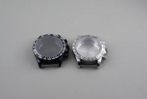40mm VK63A Quartz Chronograph Sapphire Crystal Watch Case Stainless Steel Bezel Waterproof Case For Daytona VK63 VK64 Movement