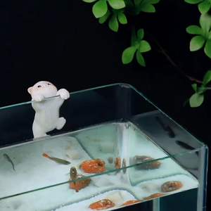 PlantList 🎍Resin Cartoon Cats Figurines Landscape Ornaments for Fish Tanks Aquarium Decors