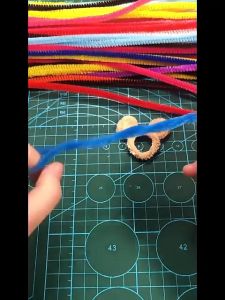 Babylink Twisted Stick DIY Bouquet Material Package DIY Bouquet Making for Kids Colorful Hairy Root