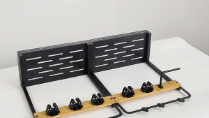 Broom Holder Wall Mount with Shelf Small Broom Holder Wall Mounted Cleaning Tool Storage Rack Wall-mounted Broom Holder with Shelf Grippers Hooks